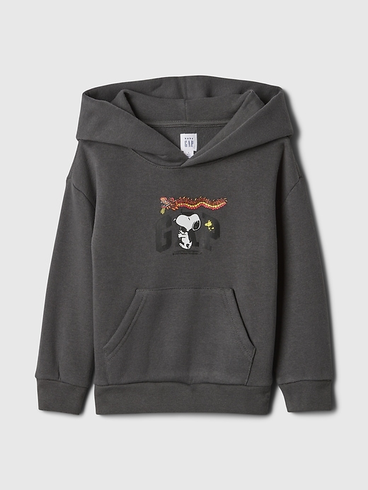 1 of 8 showing, with the color cast iron grey of product babyGap Peanuts Lunar New Year Hoodie