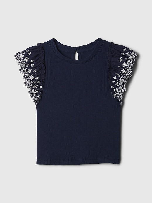 Image number 1 showing, Baby & Toddler Eyelet Rib T-Shirt