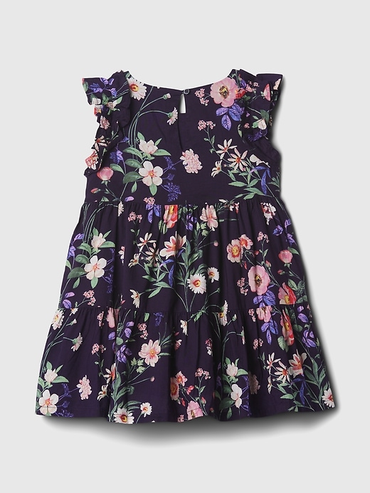 2 of 8 showing, with the color navy blue multi floral of product babyGap Flutter Floral Dress