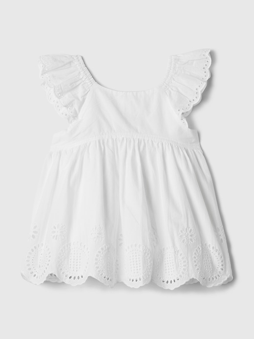 2 of 8 showing, with the color new off white of product babyGap Eyelet Top