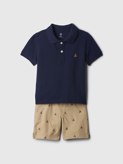1 of 8 showing, with the color dark night of product babyGap Polo Outfit Set