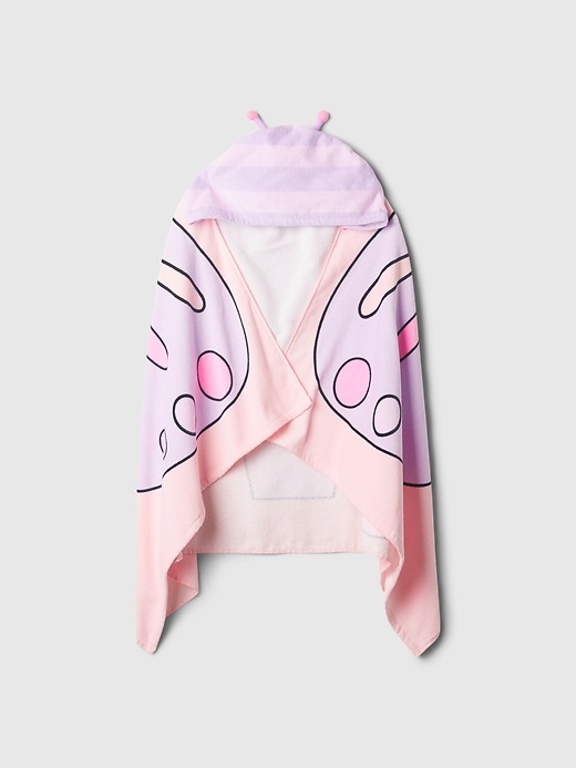 1 of 8 showing, with the color butterfly of product Toddler Hooded Towel