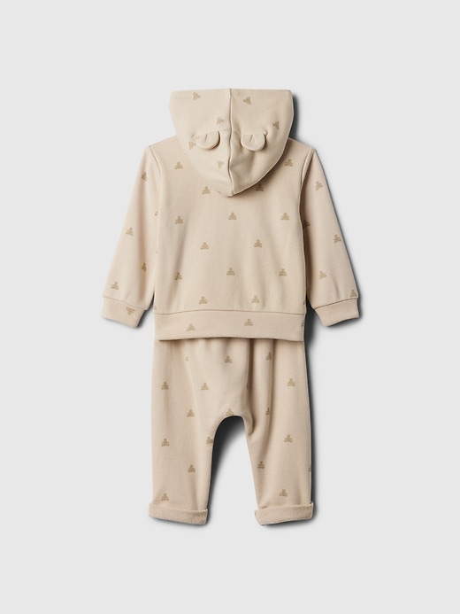 2 of 8 showing, with the color bedrock beige of product Baby Two-Piece Outfit Set