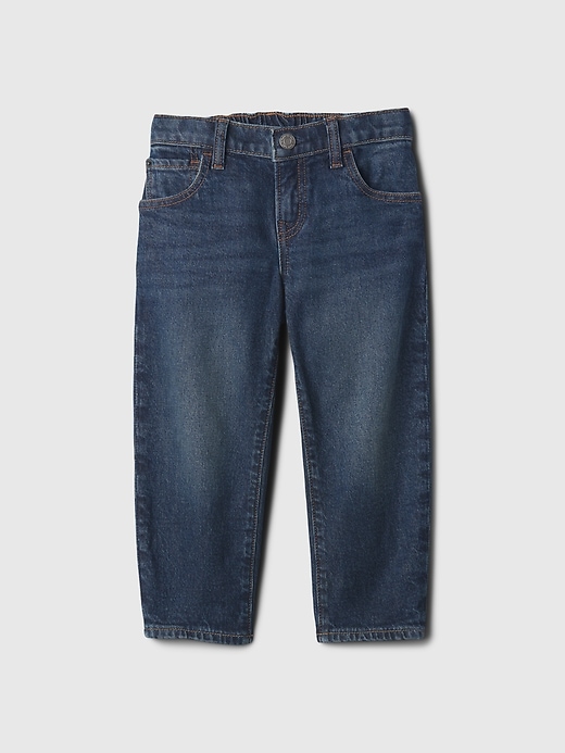 1 of 8 showing, with the color dark wash of product babyGap Relaxed Taper Original Fit Jeans