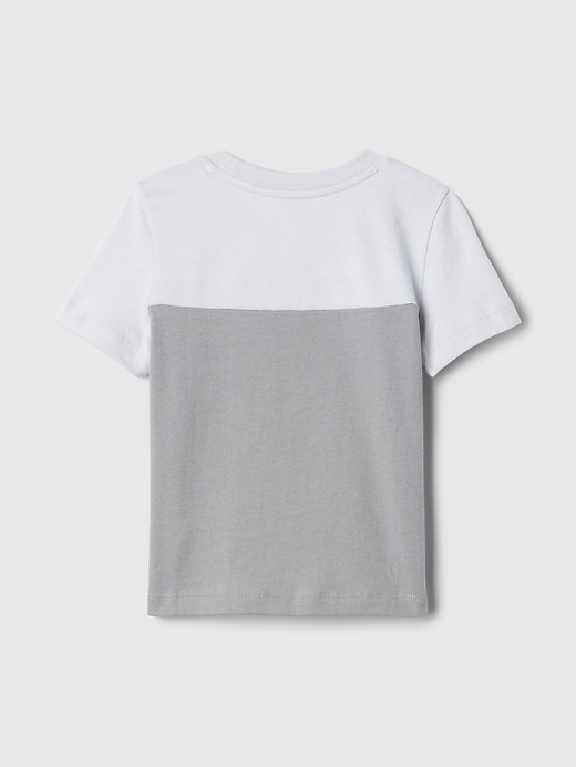 2 of 8 showing, with the color pilot grey of product babyGap Colorblock Pocket T-Shirt