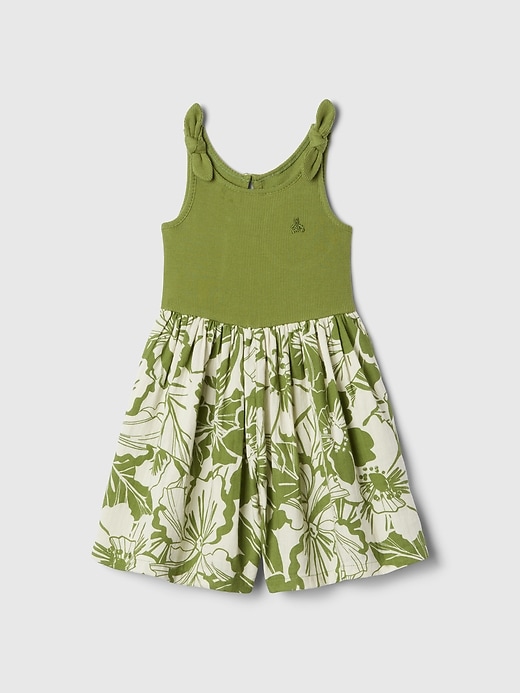 1 of 8 showing, with the color calla green of product babyGap Crinkle Gauze Romper
