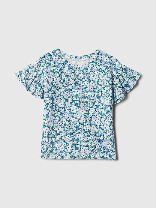 1 of 8 showing, with the color LIGHT BLUE FLORAL of product Baby & Toddler Mix & Match Flutter T-Shirt