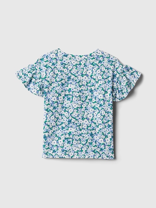 2 of 8 showing, with the color LIGHT BLUE FLORAL of product Baby & Toddler Mix & Match Flutter T-Shirt
