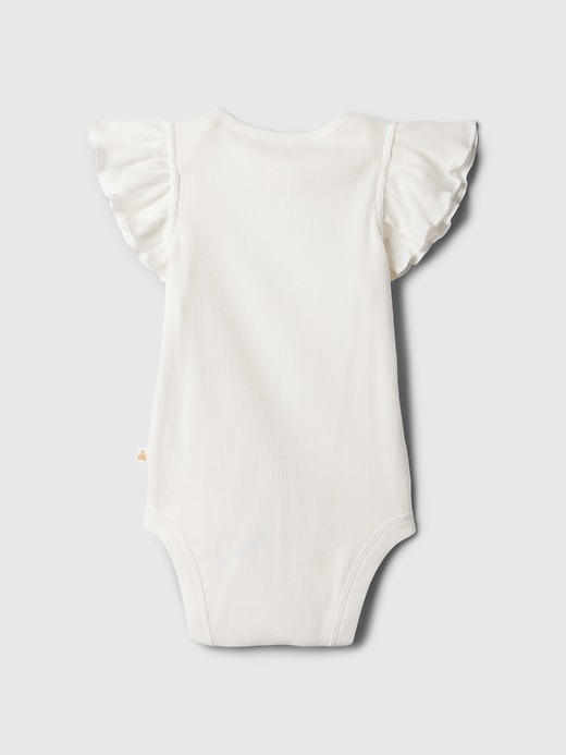 2 of 8 showing, with the color new off white of product Baby & Toddler Mix & Match Ruffle Bodysuit