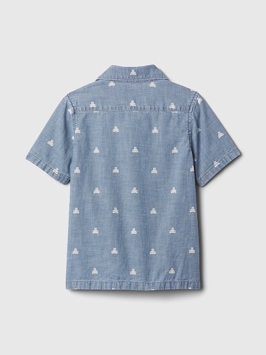 View large product image 2 of 2. babyGap Print Denim Shirt