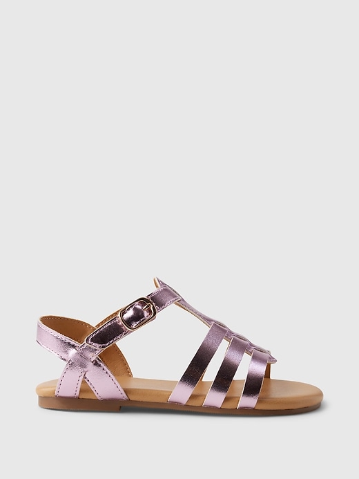 1 of 8 showing, with the color bella donna pink of product Toddler Strap Sandals