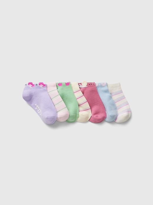 View large product image 1 of 1. Toddler No-Show Socks (7-Pack)