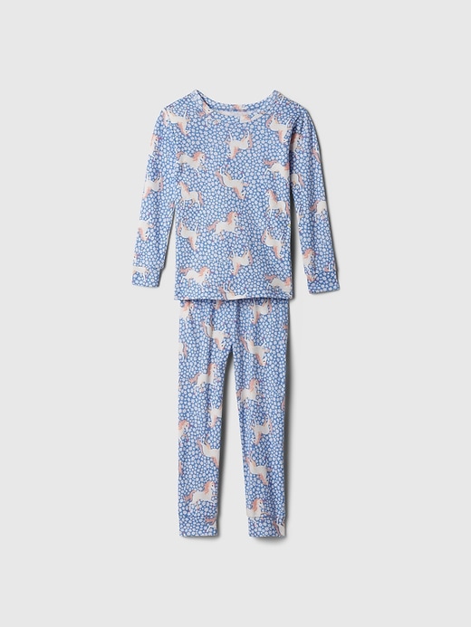 1 of 8 showing, with the color unicorns blue of product babyGap Organic Cotton PJ Set