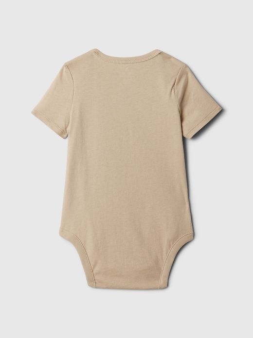 2 of 8 showing, with the color wicker beige of product babyGap Mix & Match Pocket Bodysuit