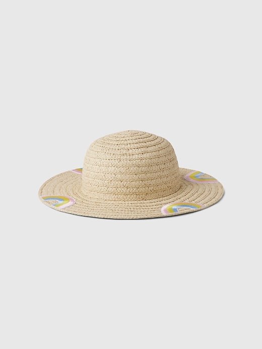 1 of 8 showing, with the color rainbows of product Toddler Straw Hat