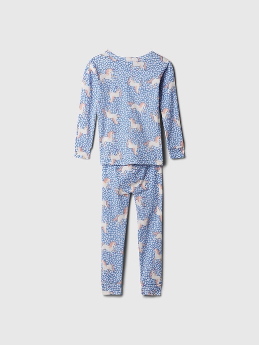 2 of 8 showing, with the color unicorns blue of product babyGap Organic Cotton PJ Set