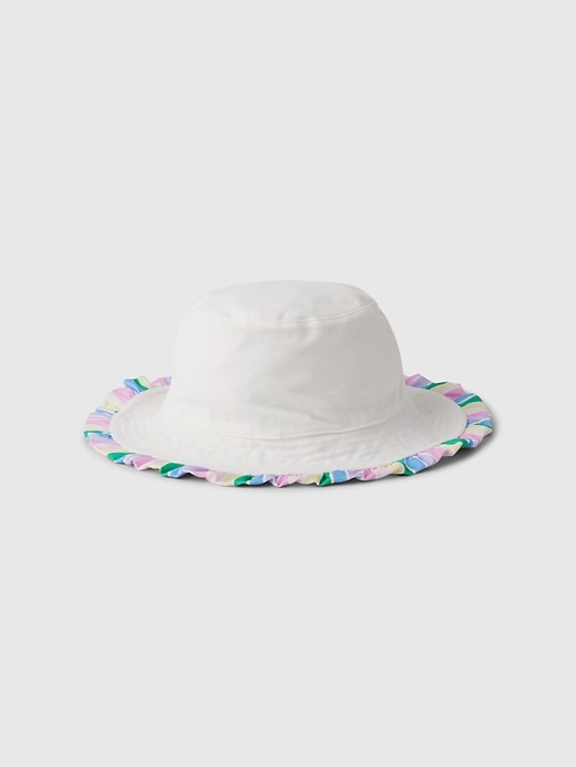 2 of 8 showing, with the color multi stripe of product Toddler Organic Cotton Reversible Bucket Hat