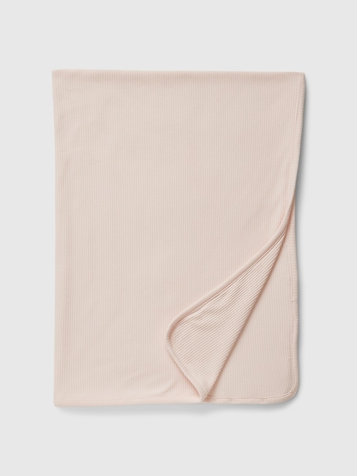 1 of 8 showing, with the color barely pink of product Baby First Favorites TinyRib Blanket