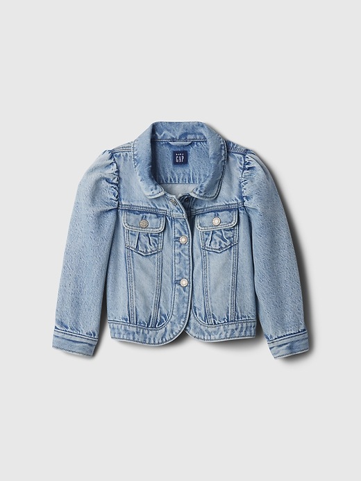 Image number 1 showing, Toddler Puff Sleeve Denim Jacket