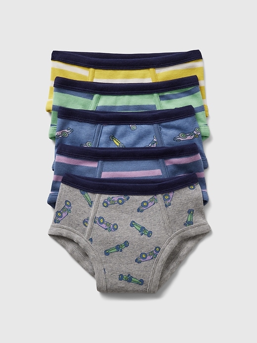 1 of 8 showing, with the color cars of product Toddler Organic Cotton Briefs (5-Pack)