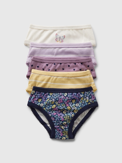 1 of 8 showing, with the color orchid petal purple of product Toddler Organic Cotton Bikini Briefs (5-Pack)