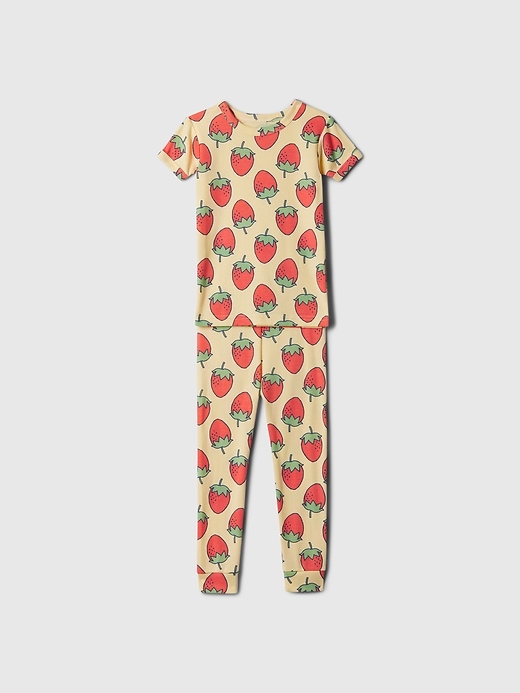 1 of 8 showing, with the color STRAWBERRY of product babyGap Organic Cotton Print PJ Set