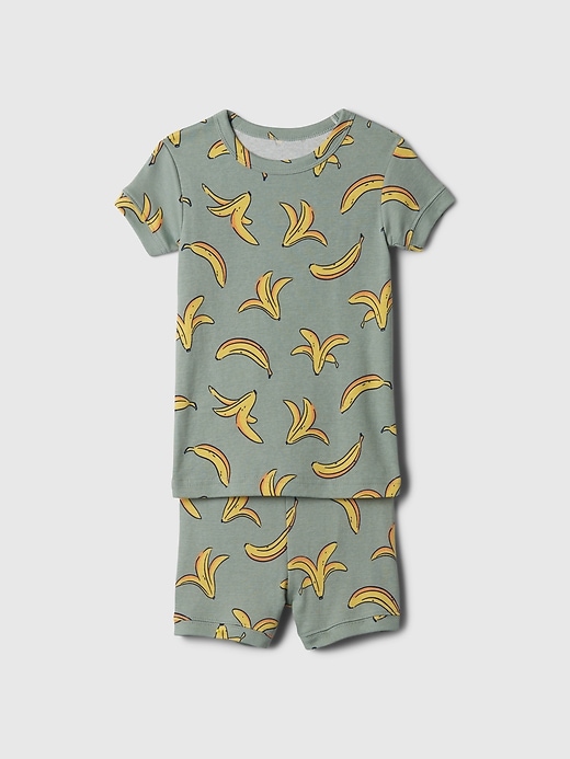 1 of 8 showing, with the color banana of product babyGap Organic Cotton PJ Shorts Set