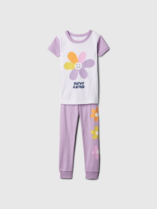 1 of 8 showing, with the color FLOWER of product babyGap Organic Cotton Print PJ Set