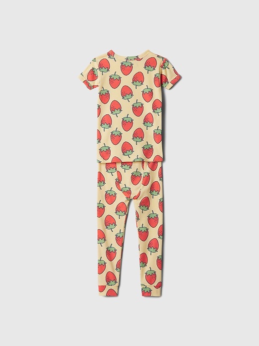 2 of 8 showing, with the color STRAWBERRY of product babyGap Organic Cotton Print PJ Set