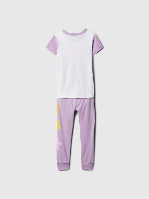 2 of 8 showing, with the color FLOWER of product babyGap Organic Cotton Print PJ Set