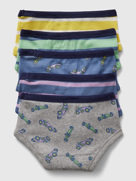 2 of 8 showing, with the color cars of product Toddler Organic Cotton Briefs (5-Pack)