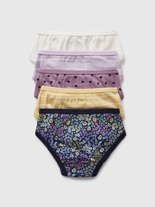 2 of 8 showing, with the color orchid petal purple of product Toddler Organic Cotton Bikini Briefs (5-Pack)