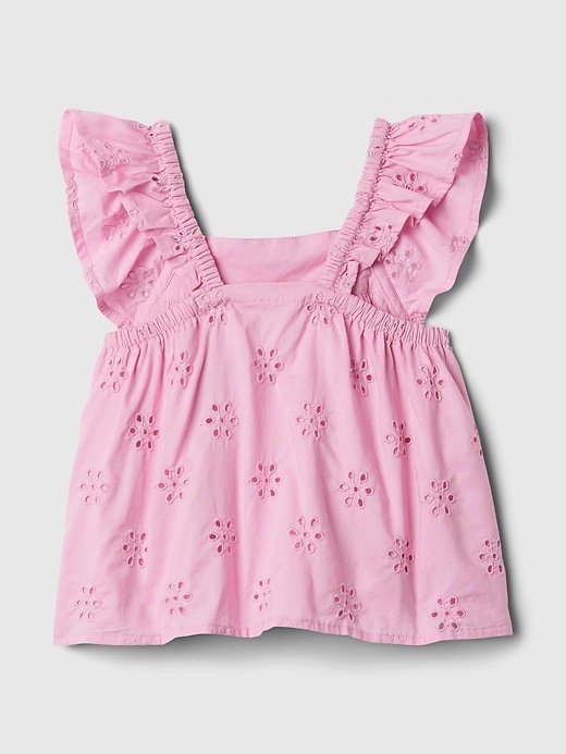 2 of 8 showing, with the color SUGAR PINK of product babyGap Eyelet Top