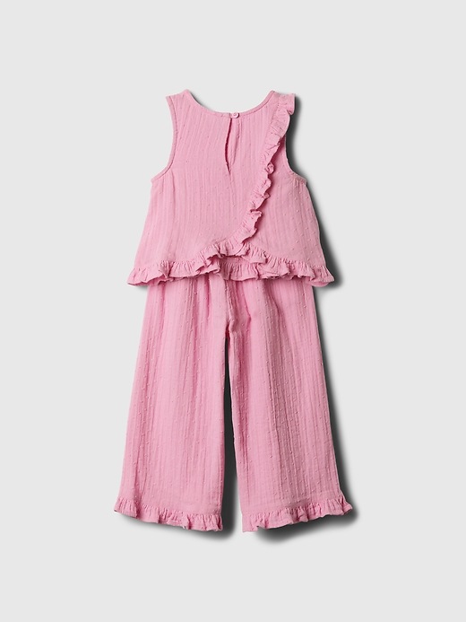 2 of 8 showing, with the color SUGAR PINK of product babyGap Crinkle Gauze Outfit Set