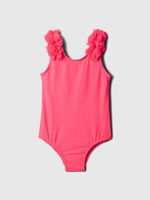 1 of 8 showing, with the color pink light of product babyGap One-Piece Flutter Swimsuit