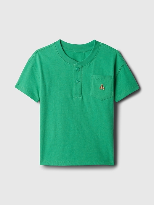 1 of 8 showing, with the color simply green of product babyGap Henley T-Shirt