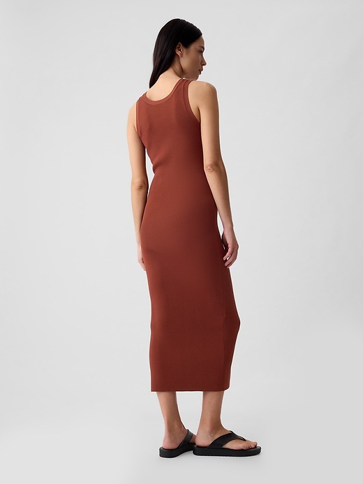 2 of 8 showing, with the color smoked paprika brown of product Rib Maxi Tank Dress