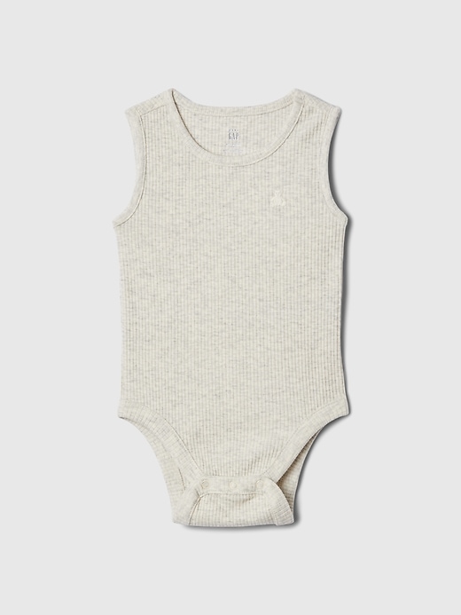 1 of 8 showing, with the color light heather grey of product Baby First Favorites Tank Bodysuit