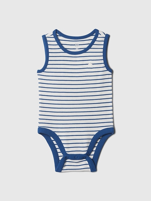 1 of 8 showing, with the color new zephyr blue of product Baby First Favorites Tank Bodysuit