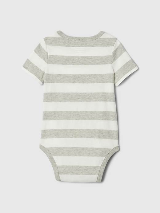 2 of 8 showing, with the color classic gray stripe of product babyGap Mix and Match Print Bodysuit
