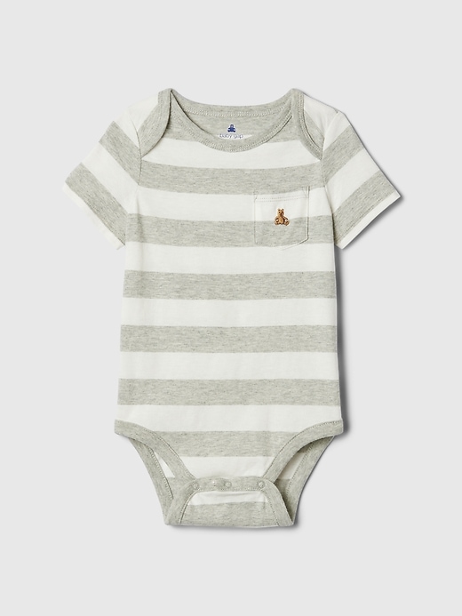 1 of 8 showing, with the color classic gray stripe of product babyGap Mix and Match Print Bodysuit