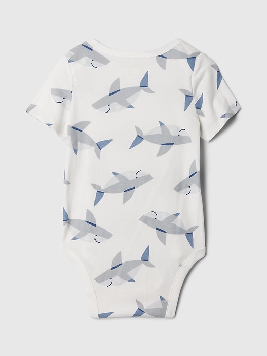 2 of 8 showing, with the color shark blue of product babyGap Mix and Match Print Bodysuit