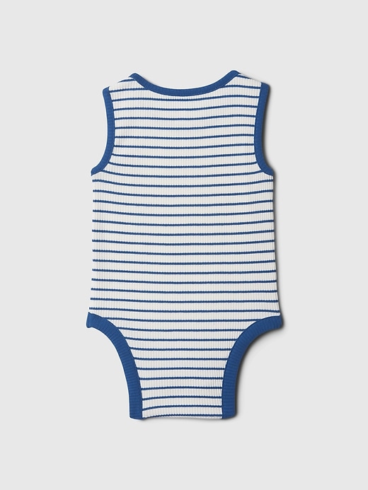 2 of 8 showing, with the color new zephyr blue of product Baby First Favorites Tank Bodysuit