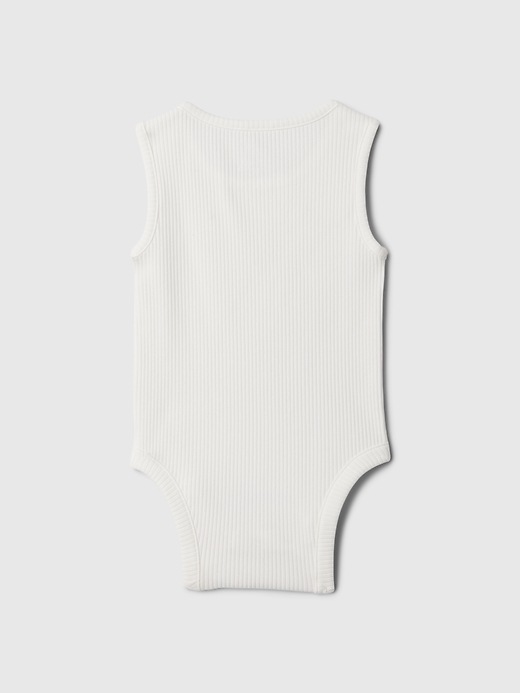 2 of 8 showing, with the color new off white of product Baby First Favorites Tank Bodysuit