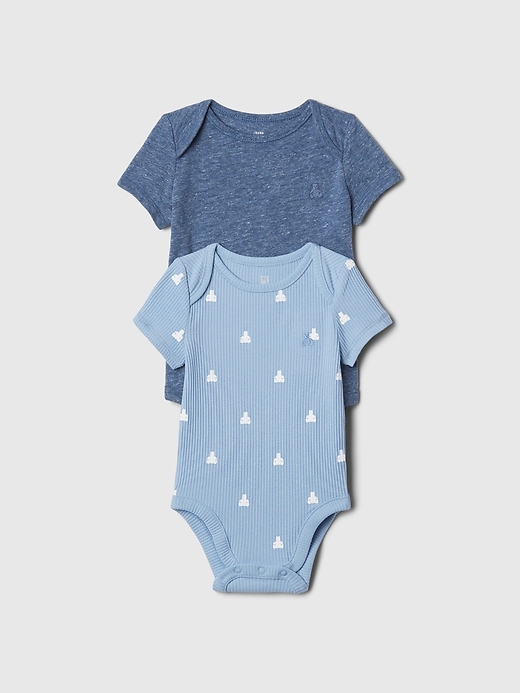 1 of 8 showing, with the color dark indigo of product Baby First Favorites Bodysuit (2-Pack)