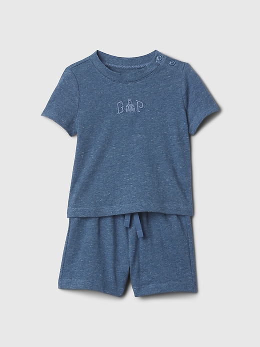 1 of 8 showing, with the color dark indigo of product Baby Two-Piece Logo Set