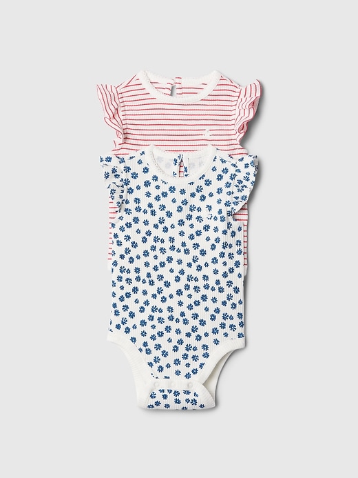 1 of 8 showing, with the color multi of product Baby First Favorites Flutter Bodysuit (2-Pack)