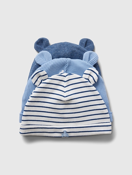 1 of 8 showing, with the color dark night of product Baby First Favorites Beanie (3-Pack)