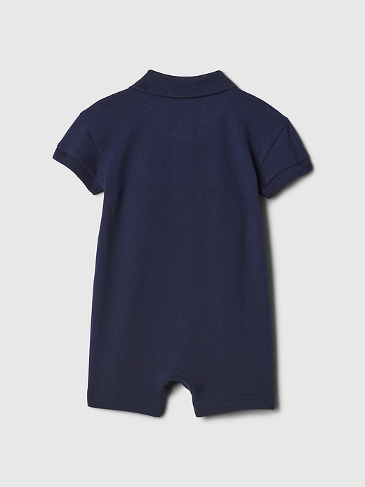 2 of 8 showing, with the color Navy uniform of product Baby Pique Polo Shorty