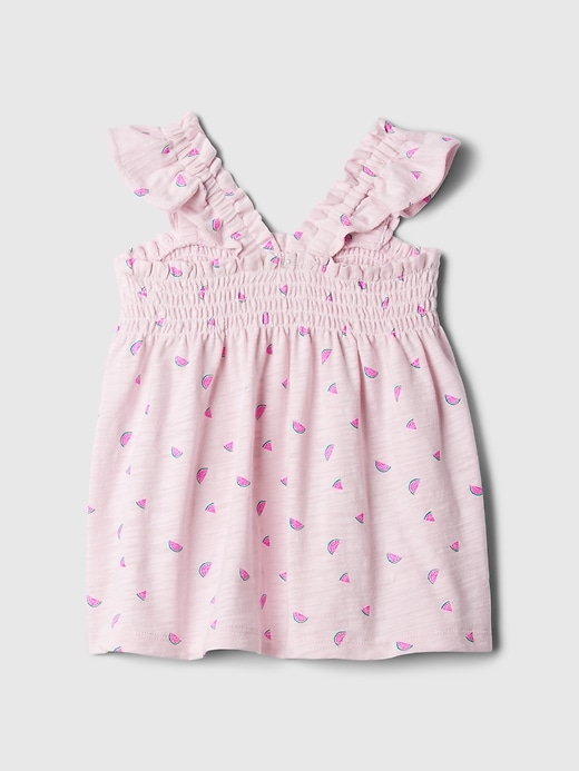2 of 8 showing, with the color light peony pink of product babyGap Smocked Tank Top
